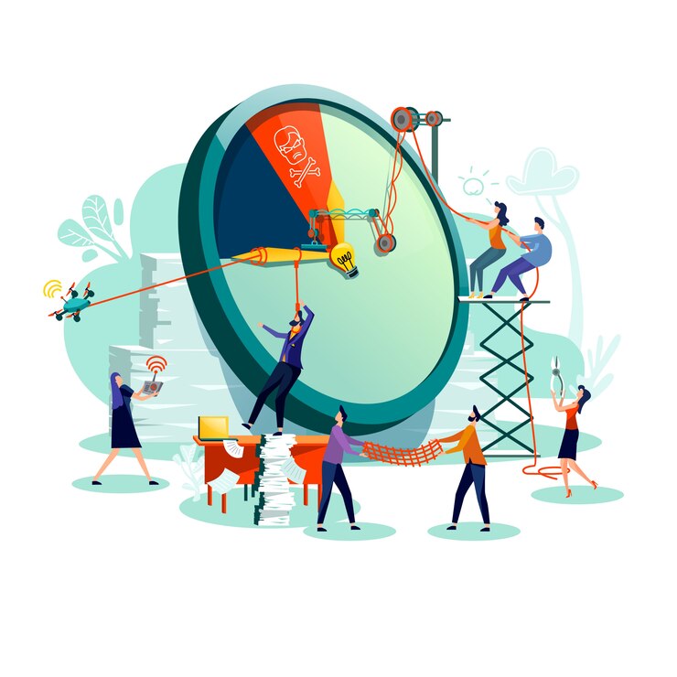 Free Vector deadline and time management business concept vector. 