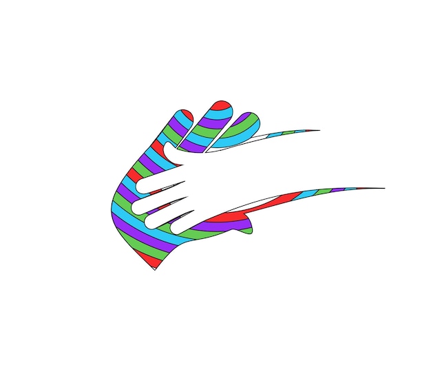 Vettore gratuito deal hand shake logo template elemento di disegno vettoriale