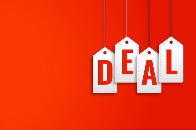 Deal Of The Day, Red Vector Deal Of The Day, Banner Deal Of The