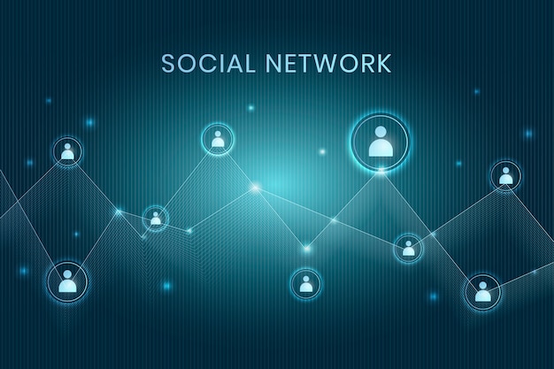 Vettore gratuito social network decentralizzato