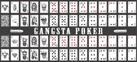 Free vector deck of gangsta playing cards