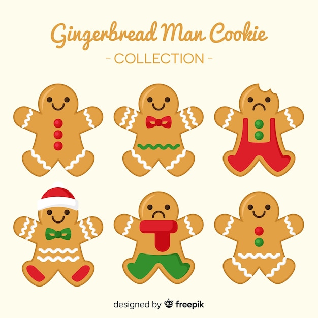 Decorated gingerbread man cookies christmas pack