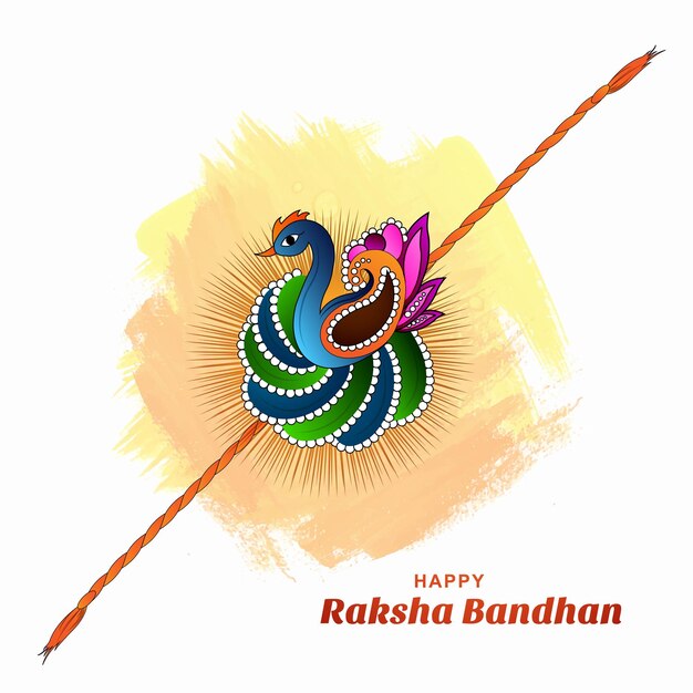 Decorated with beautiful rakhi for indian festival background