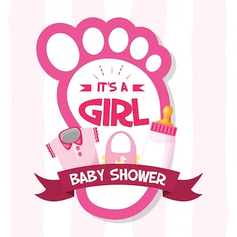 Free Vector Baby Shower Greeting Card Free Vector Baby Shower Greeting Card