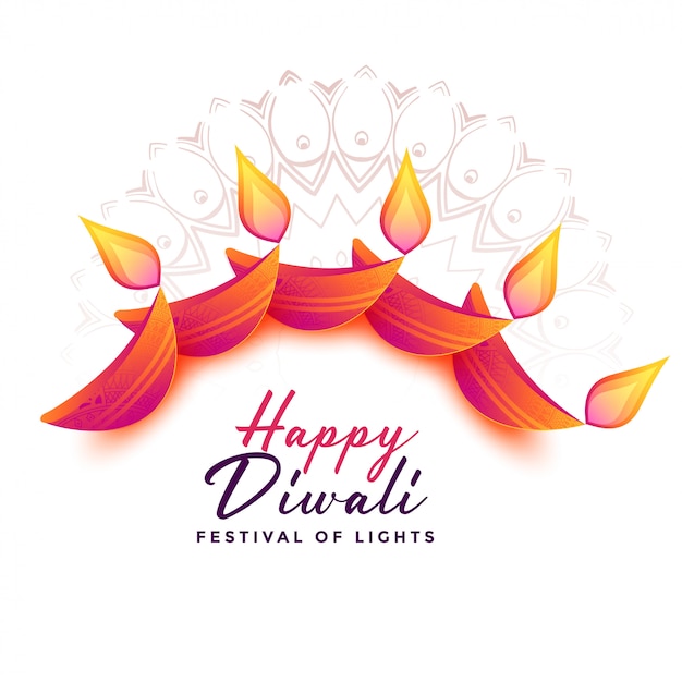 Free vector decoration background for diwali festival