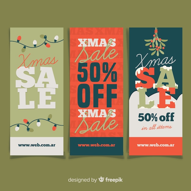 Decoration christmas sale banner pack