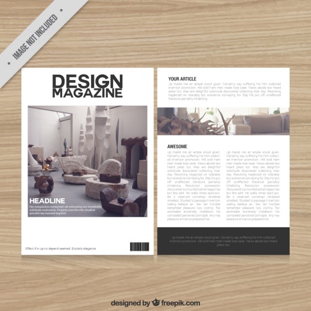 Free vector decoration magazine template