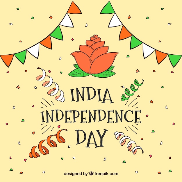 Бесплатное векторное изображение Оформление эскизов фона независимости индии