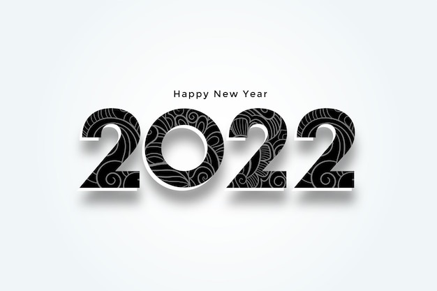 Decorative 2022 new year card design