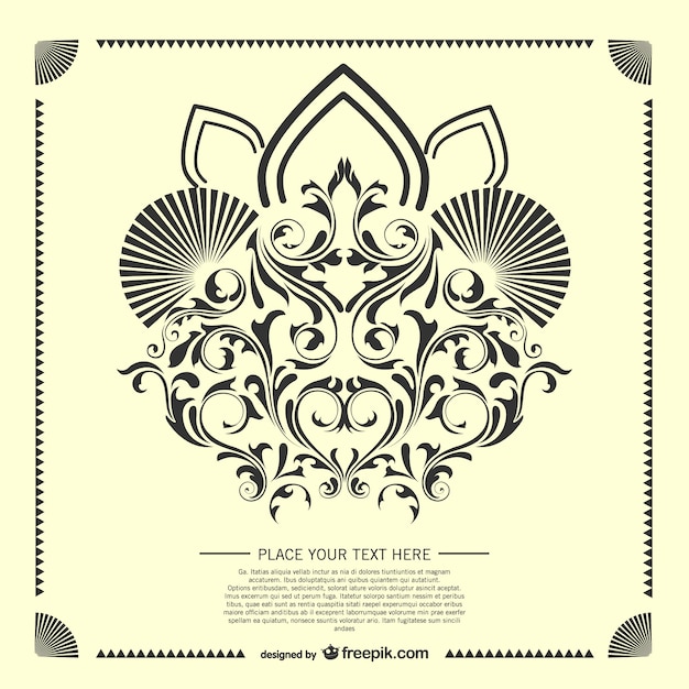 Free vector decorative arabesque card template
