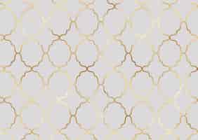 Free vector decorative arabic themed pattern background with a gold foil texture