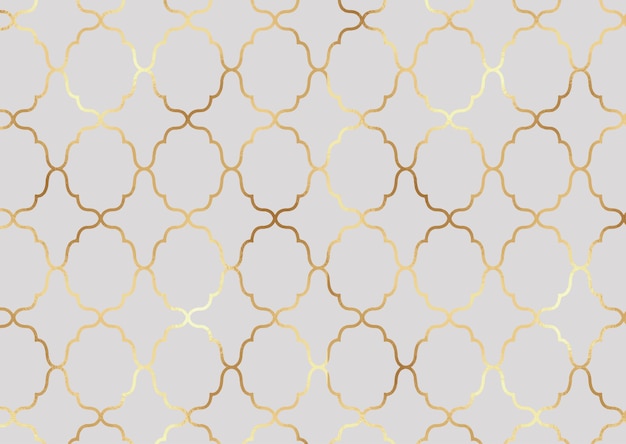 Decorative arabic themed pattern background with a gold foil texture