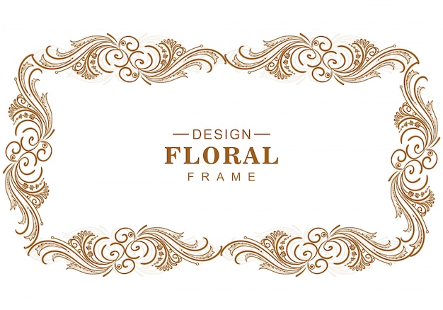 Free vector decorative artistic floral frame design