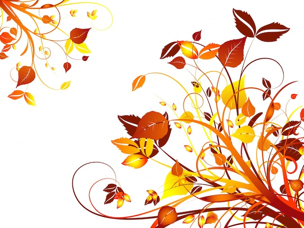 Free vector decorative autumn floral background