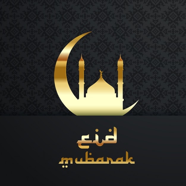 Free vector decorative background for eid mubarak