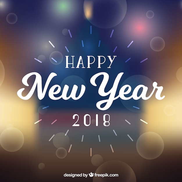 Free vector decorative background of new year