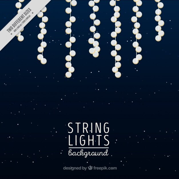 Free Vector decorative background at night with lights