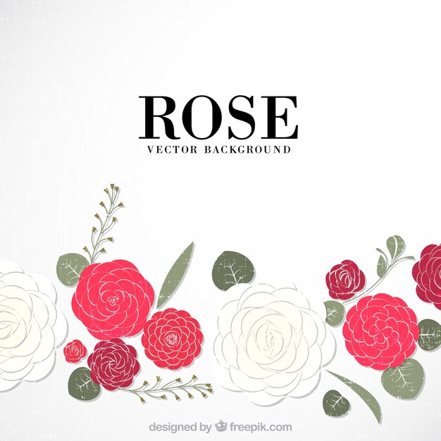 Free vector decorative background of roses