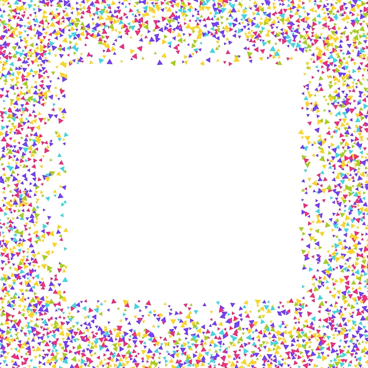 Free Vector decorative background with a confetti border
