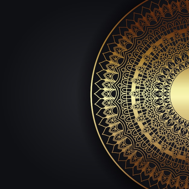 Free vector decorative background with an elegant mandala design