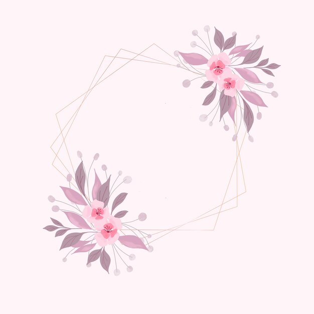 Decorative background with a hand painted watercolour floral design