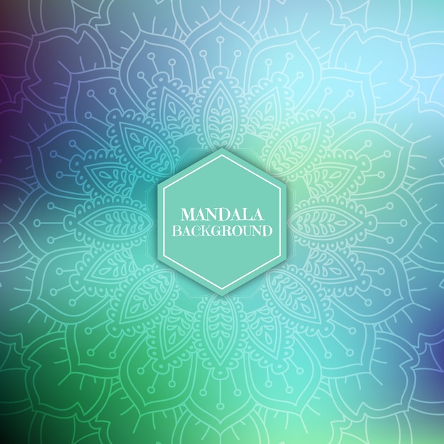 Free vector decorative background with a mandala design