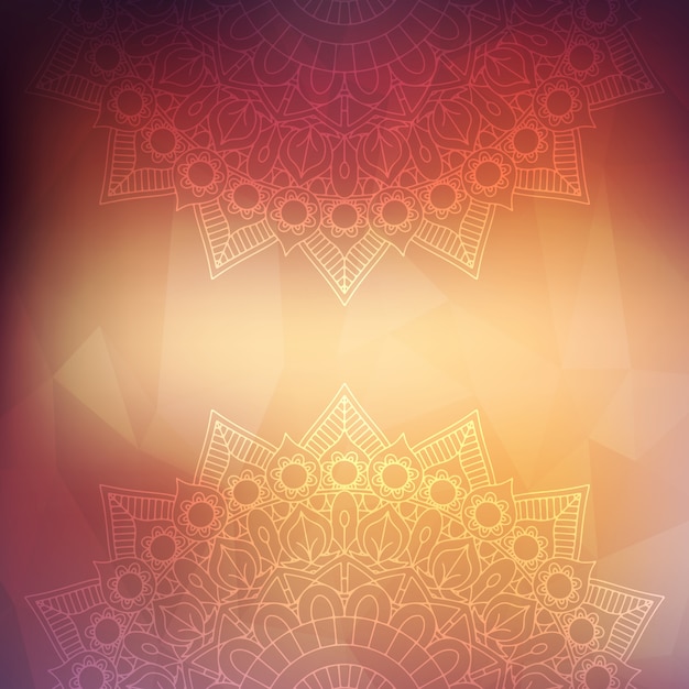 Decorative background with mandala design