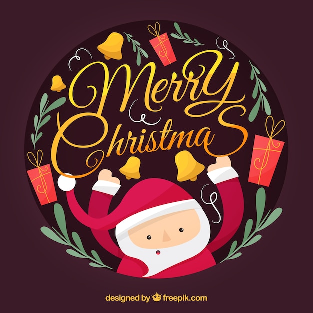 Decorative background with santa claus