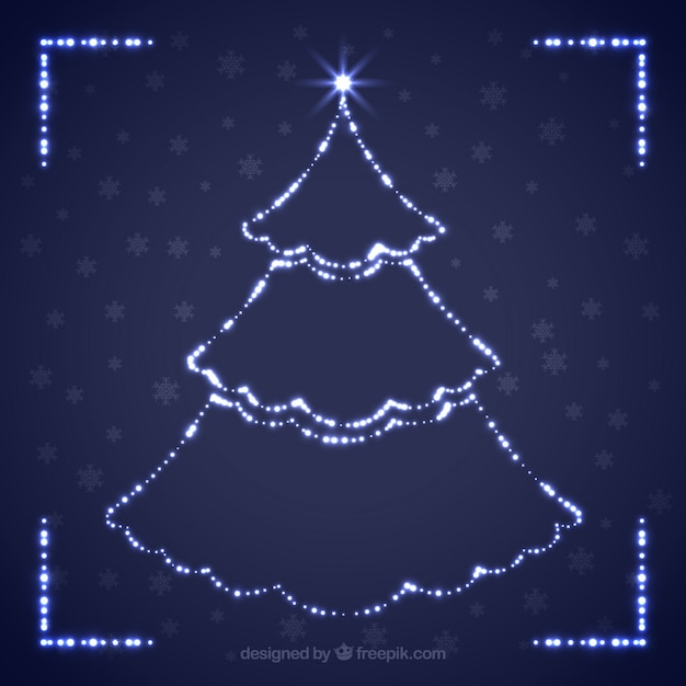 Декоративный фон с блестящей рождественской елкой