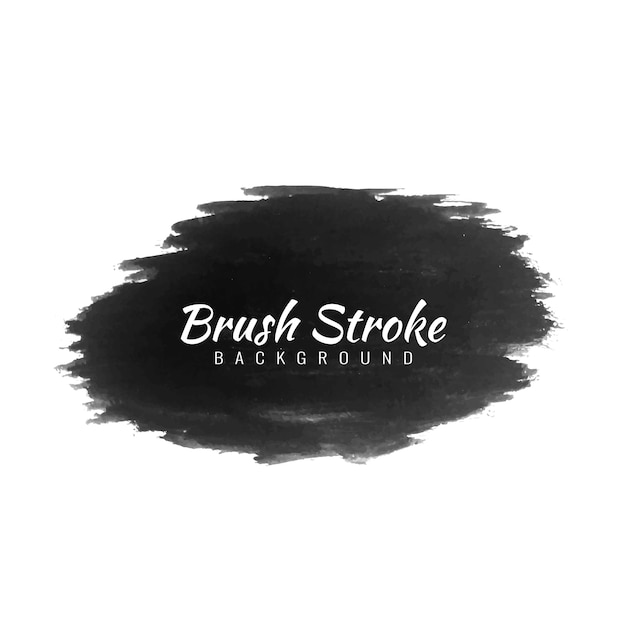 Free vector decorative black brush stroke watercolor modern design design