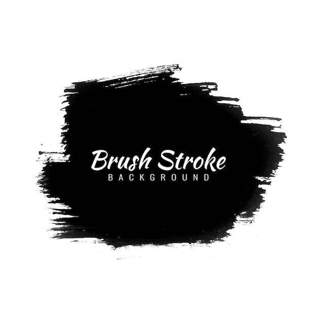 Decorative black watercolor brush stroke design vector