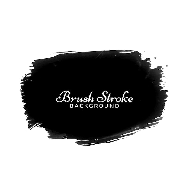 Free vector decorative black watercolor brush stroke design vector