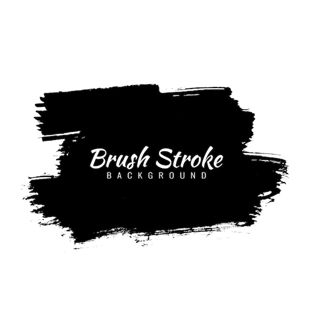 Decorative black watercolor brush stroke design vector