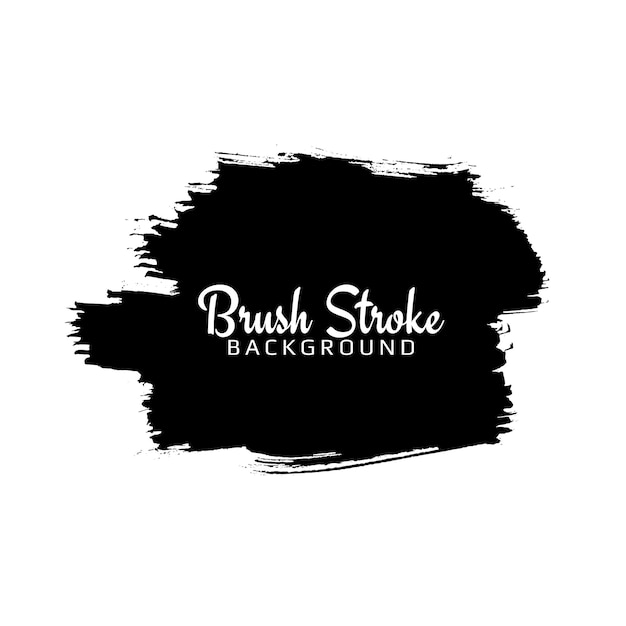 Decorative black watercolor brush stroke design 