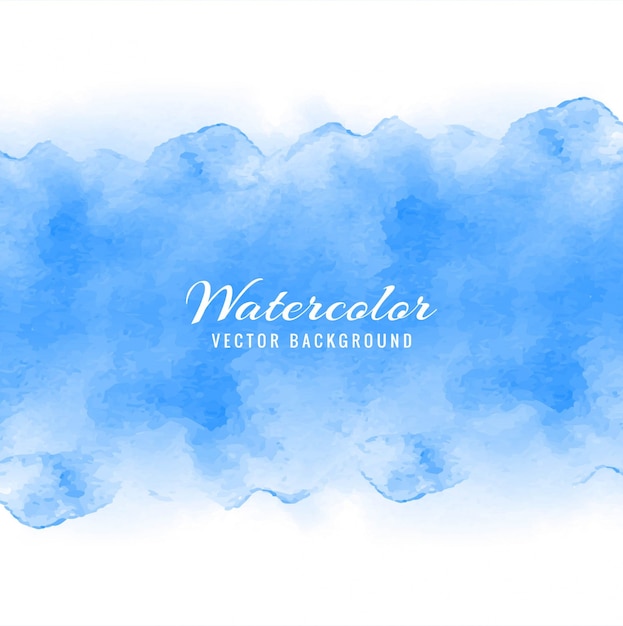 Decorative blue watercolor background design