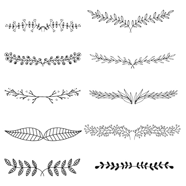 Free vector decorative branches collection