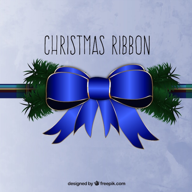 Decorative bright blue bow