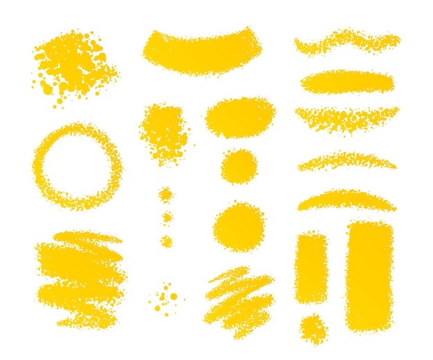 Decorative brush shapes set