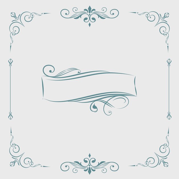 Free vector decorative calligraphic ornament banner vector