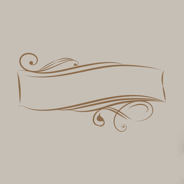 Decorative calligraphic ornament banner vector