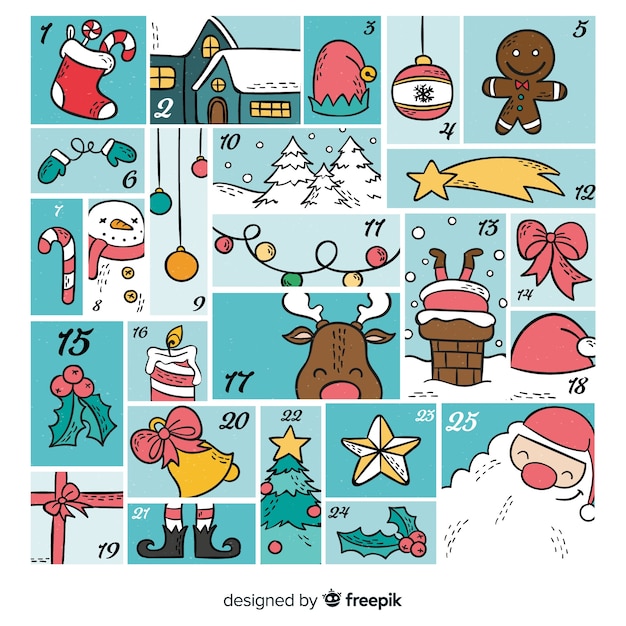 装飾クリスマスアドベントカレンダー