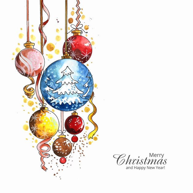 装飾的なクリスマスのカラフルなボールの休日の背景