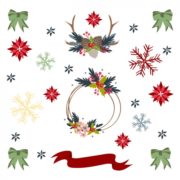 Free vector decorative christmas elements