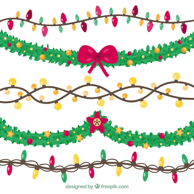 Decorative christmas garland set