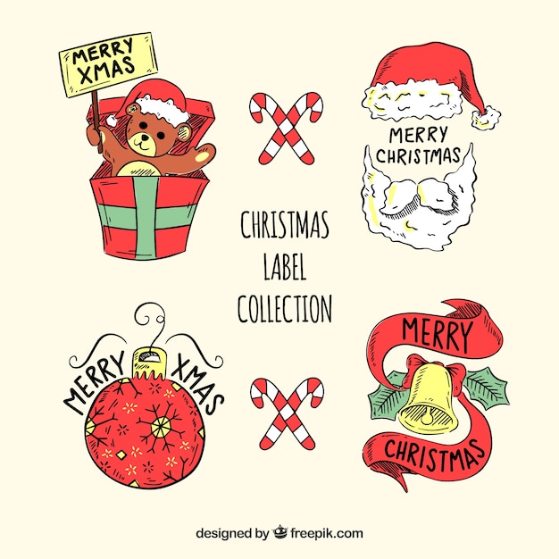 Набор декоративных рождественских наклеек