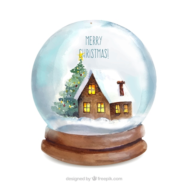 Free vector decorative christmas snowglobes background