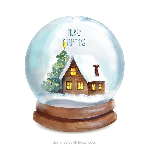 Decorative christmas snowglobes background