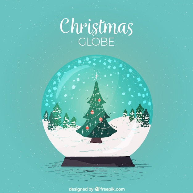 장식 크리스마스 snowglobes 배경