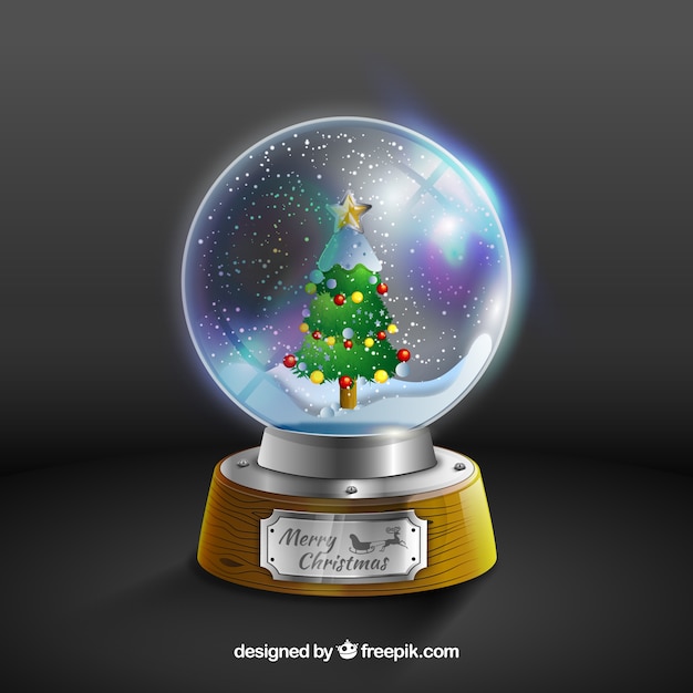 Decorative christmas snowglobes background