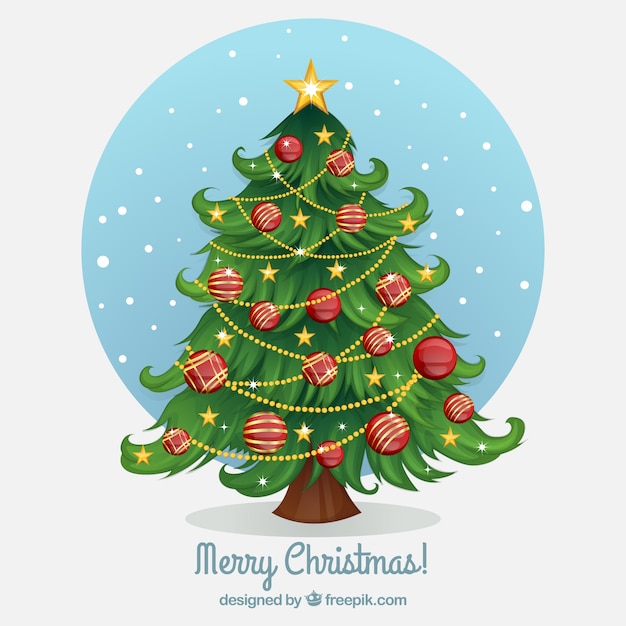 Decorative christmas tree background